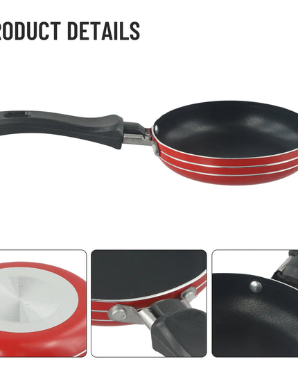 12cm/14cm/16cm Mini Frying Pan Non-Stick Steel Frypan Pot Saucepan