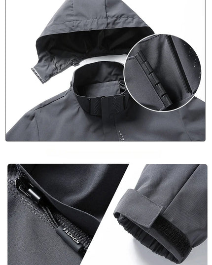 Men's Waterproof Rain Jacket Lightweight Outer Hooded