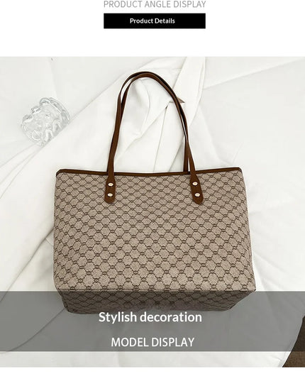 Large women's handbag, simple and versatile