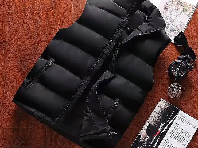 Mens Vest Jacket Warm Sleeveless Jackets Winter
