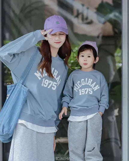 New Family Sweatshirt Dad And Son Hoodies Mather