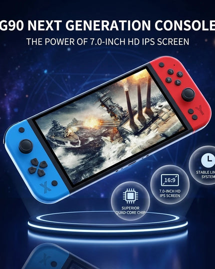 G90 retro arcade handheld console offers long battery life and a lightweight