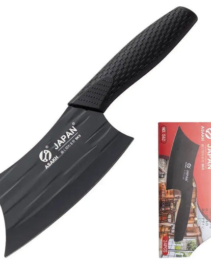 The stainless steel kitchen knife is a lightweight and sharp tool suitable