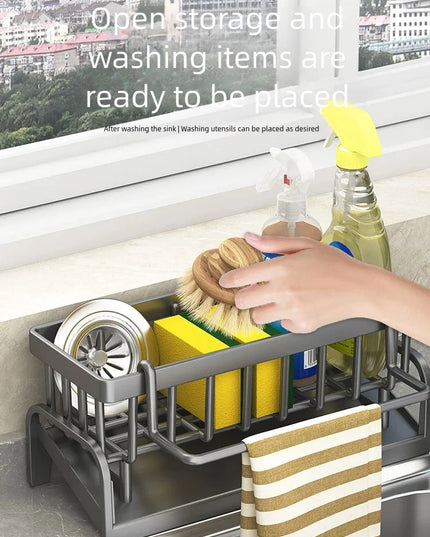 Kitchen Spice Storage Shelf with Drainage Rack