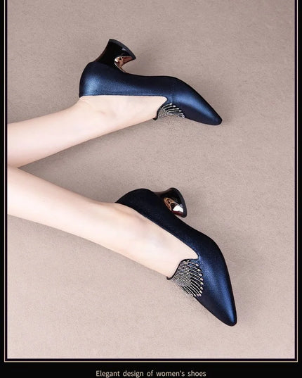 FHC Cowhide Leather Women Mid Heels