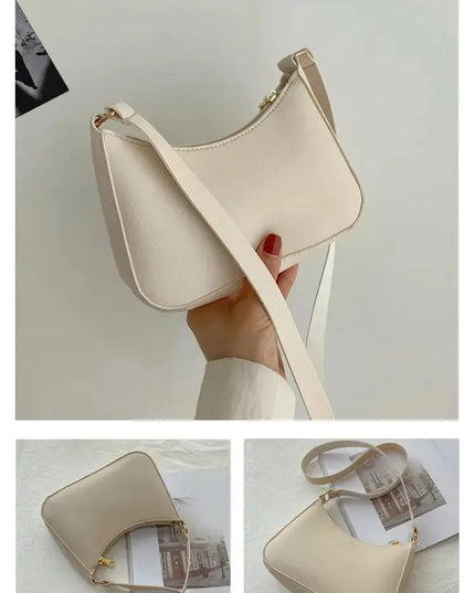 Fashionable and trendy solid-color handbag