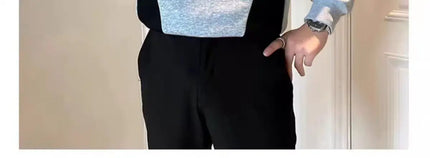 Spliced   sweatshirt Men's Spring Autumn New Round