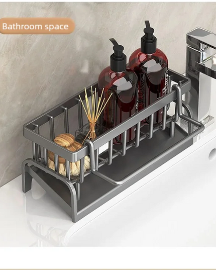 Kitchen Spice Storage Shelf with Drainage Rack