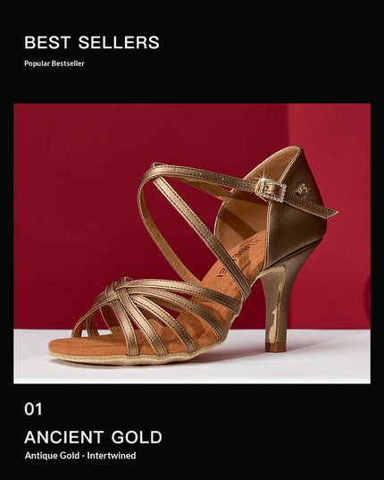 Women‘s Heel Latin Dance Shoes Flare/Cone Heel