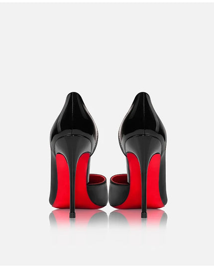 Elegant Hollow Women's High Heels Luxury Brand Black