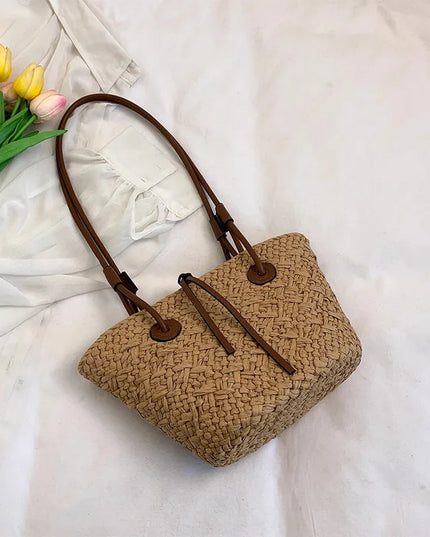 New Shoulder Bag Handmade Straw Woven Large Capacity