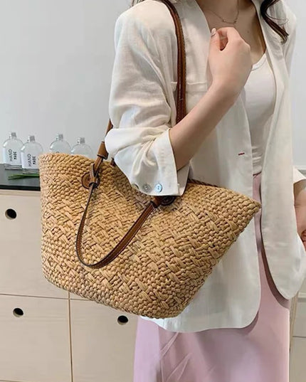 New Shoulder Bag Handmade Straw Woven Large Capacity