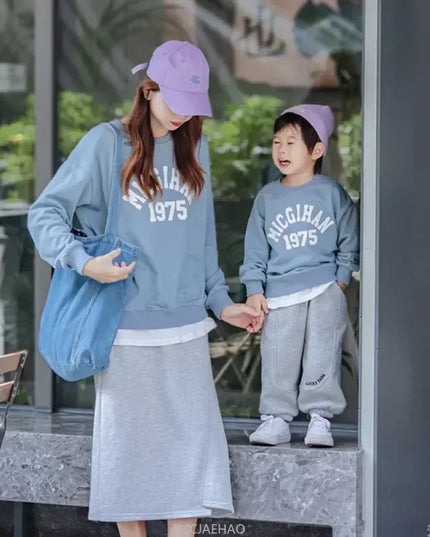 New Family Sweatshirt Dad And Son Hoodies Mather
