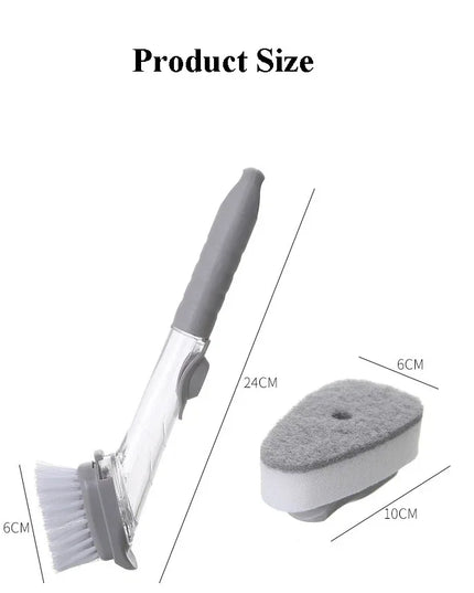 Kitchen Cleaning Brush 2 In 1 Long Handle Cleaing Brush