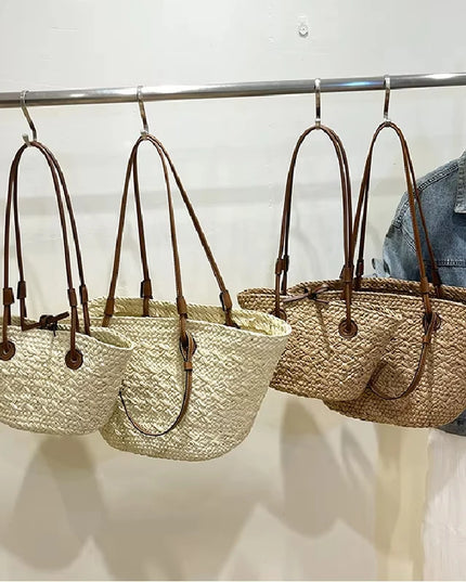 New Shoulder Bag Handmade Straw Woven Large Capacity