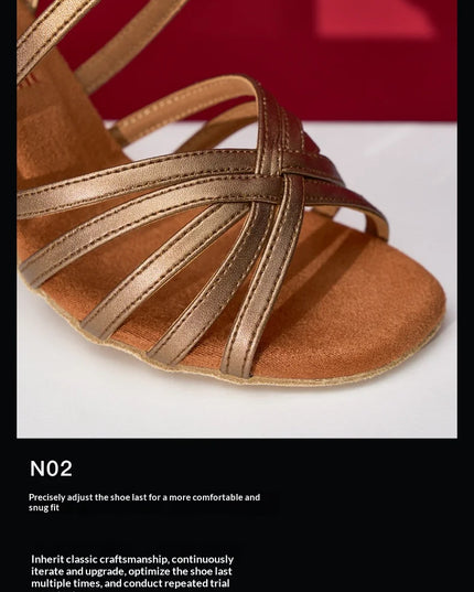 Women‘s Heel Latin Dance Shoes Flare/Cone Heel