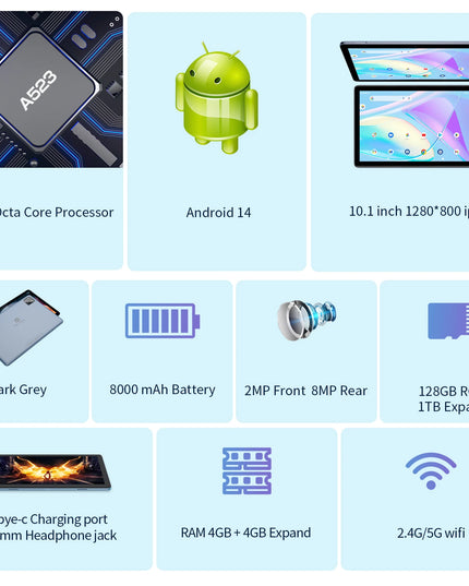 PRITOM TAB11 Android 15 Tablet 10 Inch