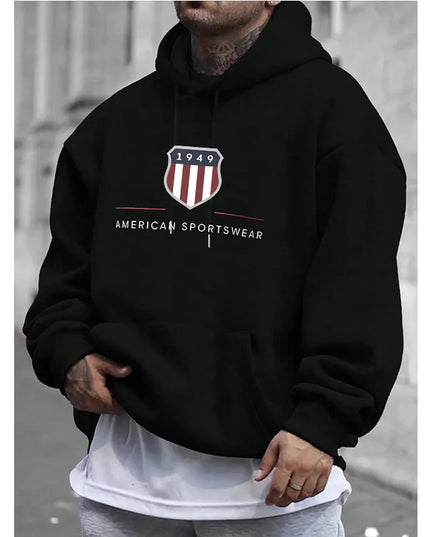 Men's hooded sweatshirt  men's warm sweatshirt