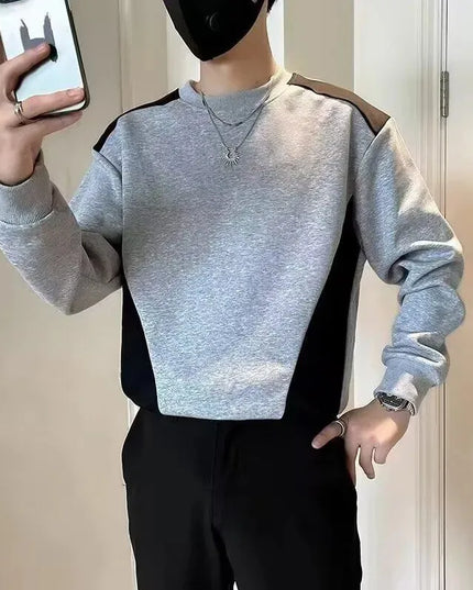 Spliced   sweatshirt Men's Spring Autumn New Round
