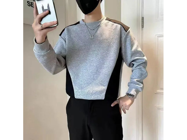 Spliced   sweatshirt Men's Spring Autumn New Round