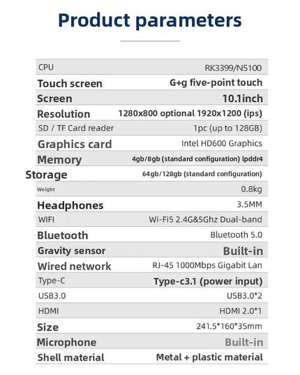 10" Open-Frame Android Touch Panel PC Rugged Industrial Tablet