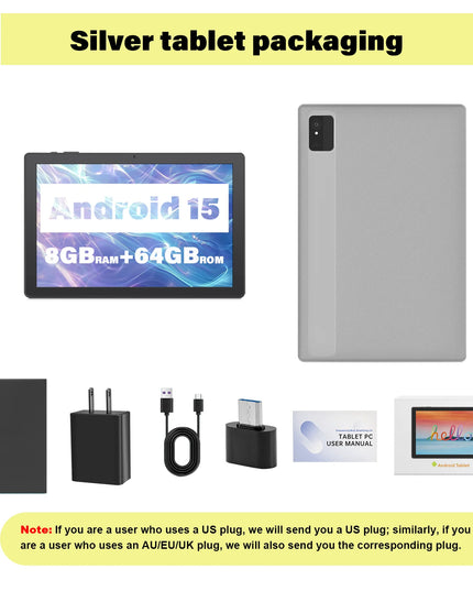 10.1"  Tablet Android 15 Tablet