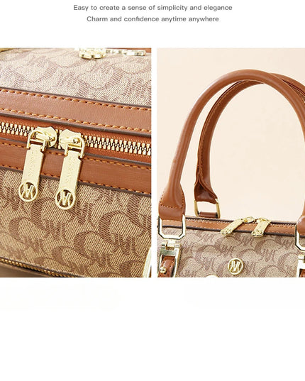 Boston handbag, a light luxury and high-end style women's messenger bag