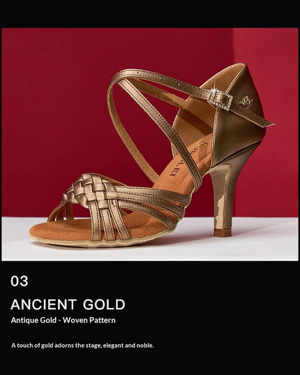 Women‘s Heel Latin Dance Shoes Flare/Cone Heel