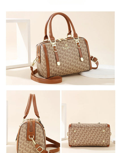 Boston handbag, a light luxury and high-end style women's messenger bag
