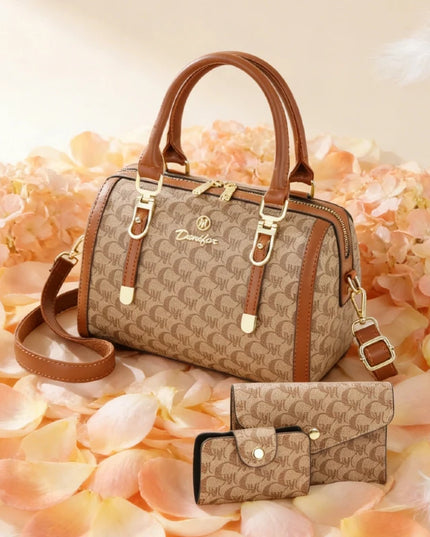 Boston handbag, a light luxury and high-end style women's messenger bag