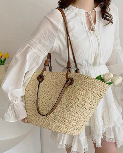 New Shoulder Bag Handmade Straw Woven Large Capacity