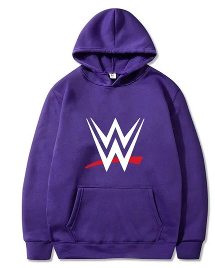 New loose hooded sweatshirt with WWE logo print