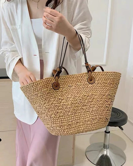 New Shoulder Bag Handmade Straw Woven Large Capacity