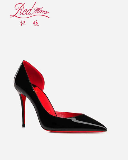 Elegant Hollow Women's High Heels Luxury Brand Black