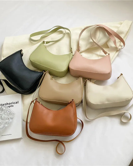 Fashionable and trendy solid-color handbag