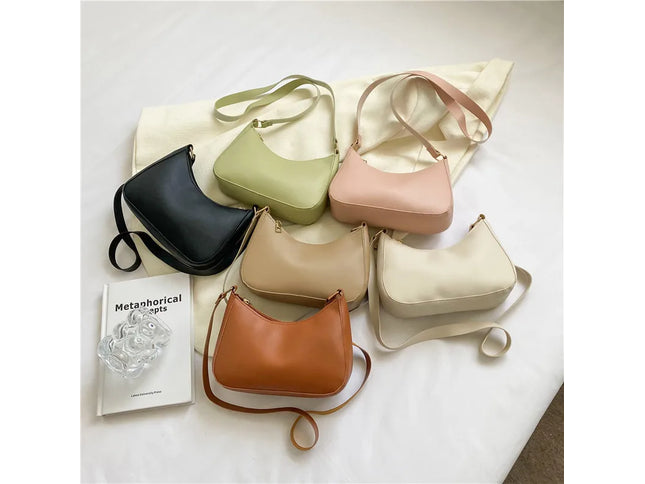 Fashionable and trendy solid-color handbag