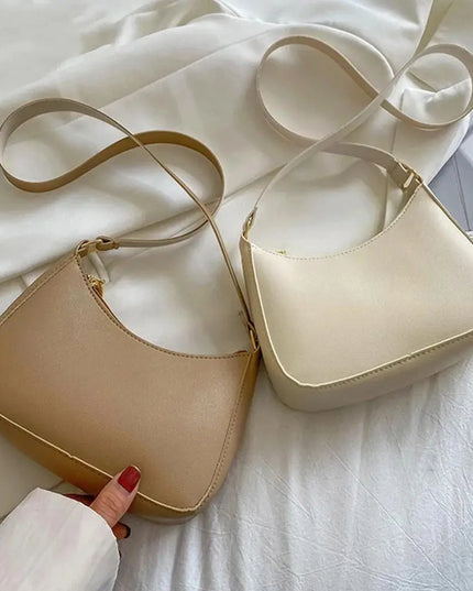 Fashionable and trendy solid-color handbag