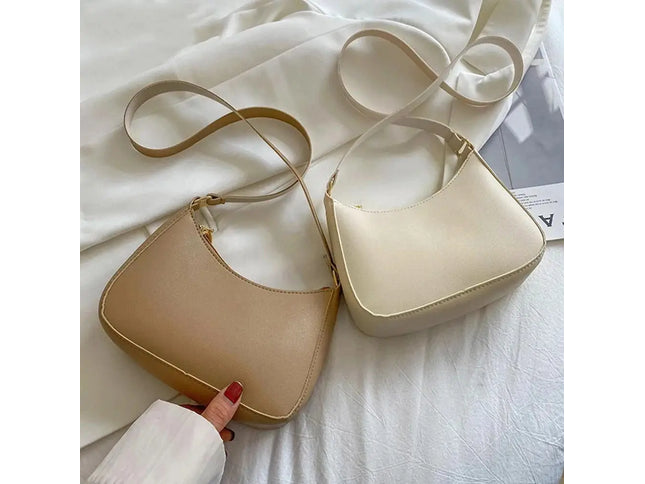 Fashionable and trendy solid-color handbag