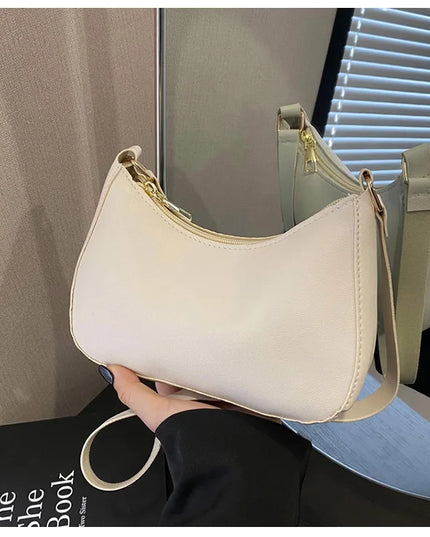 Fashionable and trendy solid-color handbag