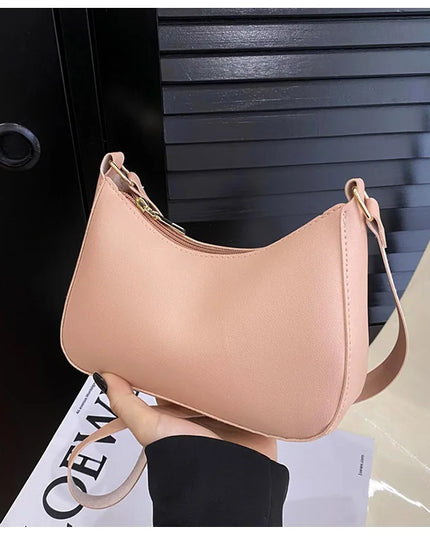 Fashionable and trendy solid-color handbag