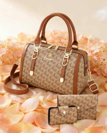 Boston handbag, a light luxury and high-end style women's messenger bag