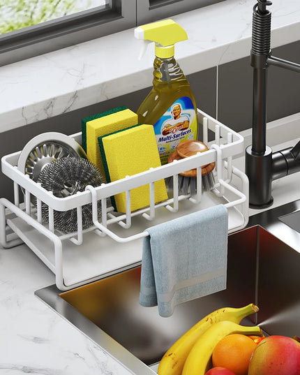 Kitchen Spice Storage Shelf with Drainage Rack