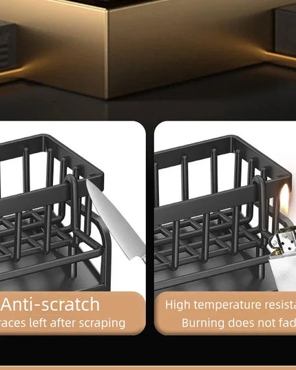 Kitchen Spice Storage Shelf with Drainage Rack