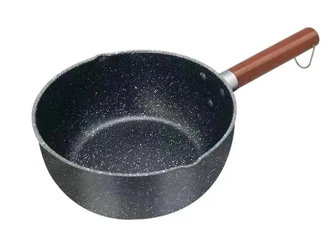 14cm/16cm Non-Stick Sauce Pan Soup Pot Wooden Handle