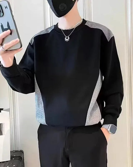 Spliced   sweatshirt Men's Spring Autumn New Round
