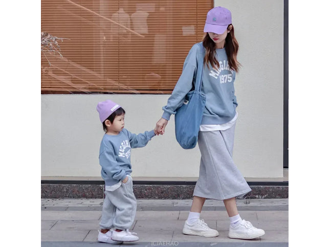 New Family Sweatshirt Dad And Son Hoodies Mather