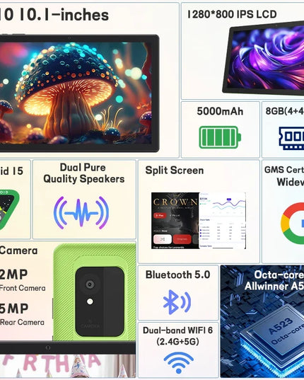 10.1"  Tablet Android 15 Tablet