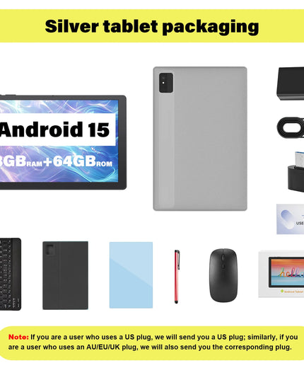10.1"  Tablet Android 15 Tablet