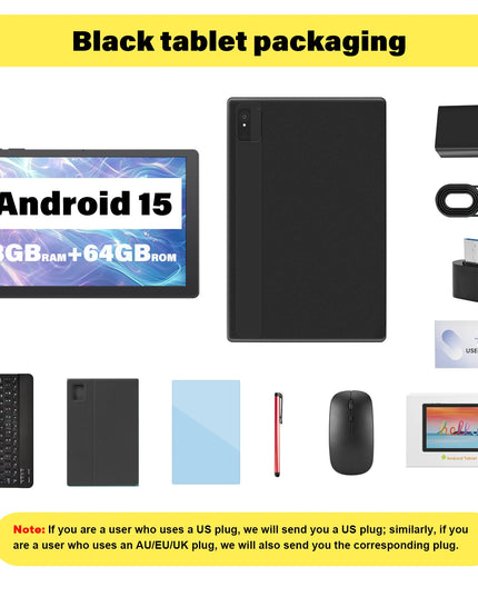 10.1"  Tablet Android 15 Tablet