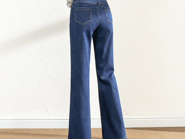 Women's High Waist Flared Jeans Wide Leg Pants